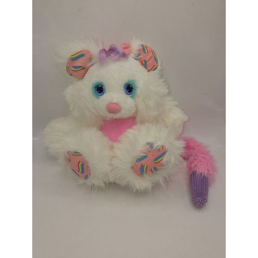 Vintage 1989 Brush A Loves Tyco White Bear Plush Bubble Love Mirror Rainbows